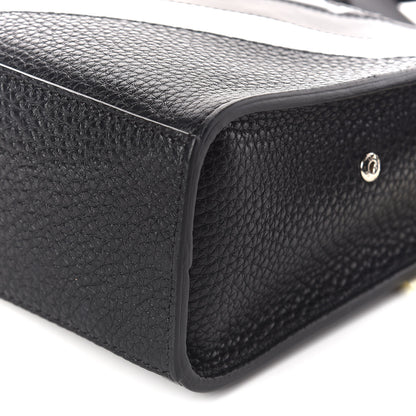 Fendi Cuoio Romano FF 1974 Embossed Stripes Mini Lui Bag Black Sunflower White 8 of 8