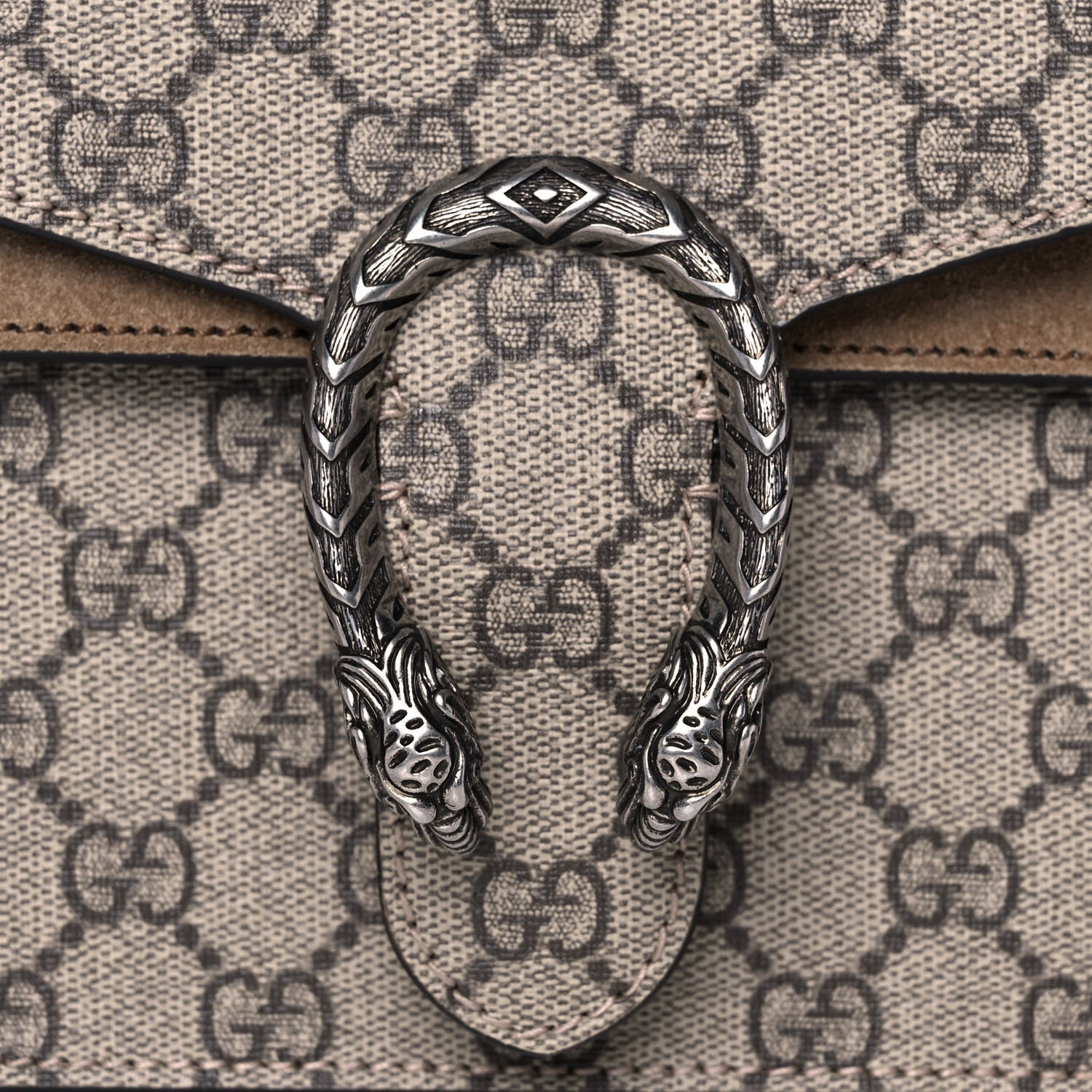 Gucci GG Supreme Monogram Mini Dionysus Shoulder Bag Taupe 9 of 11