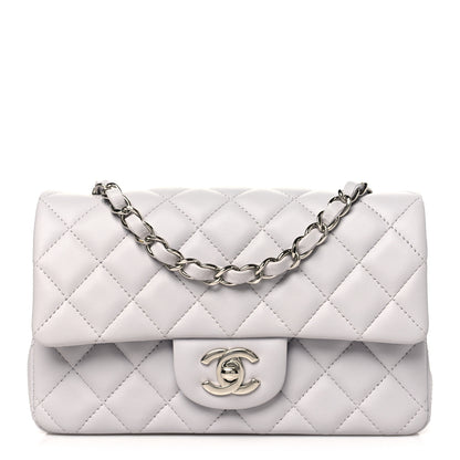 Chanel Lambskin Quilted Mini Rectangular Flap Grey 1 of 11