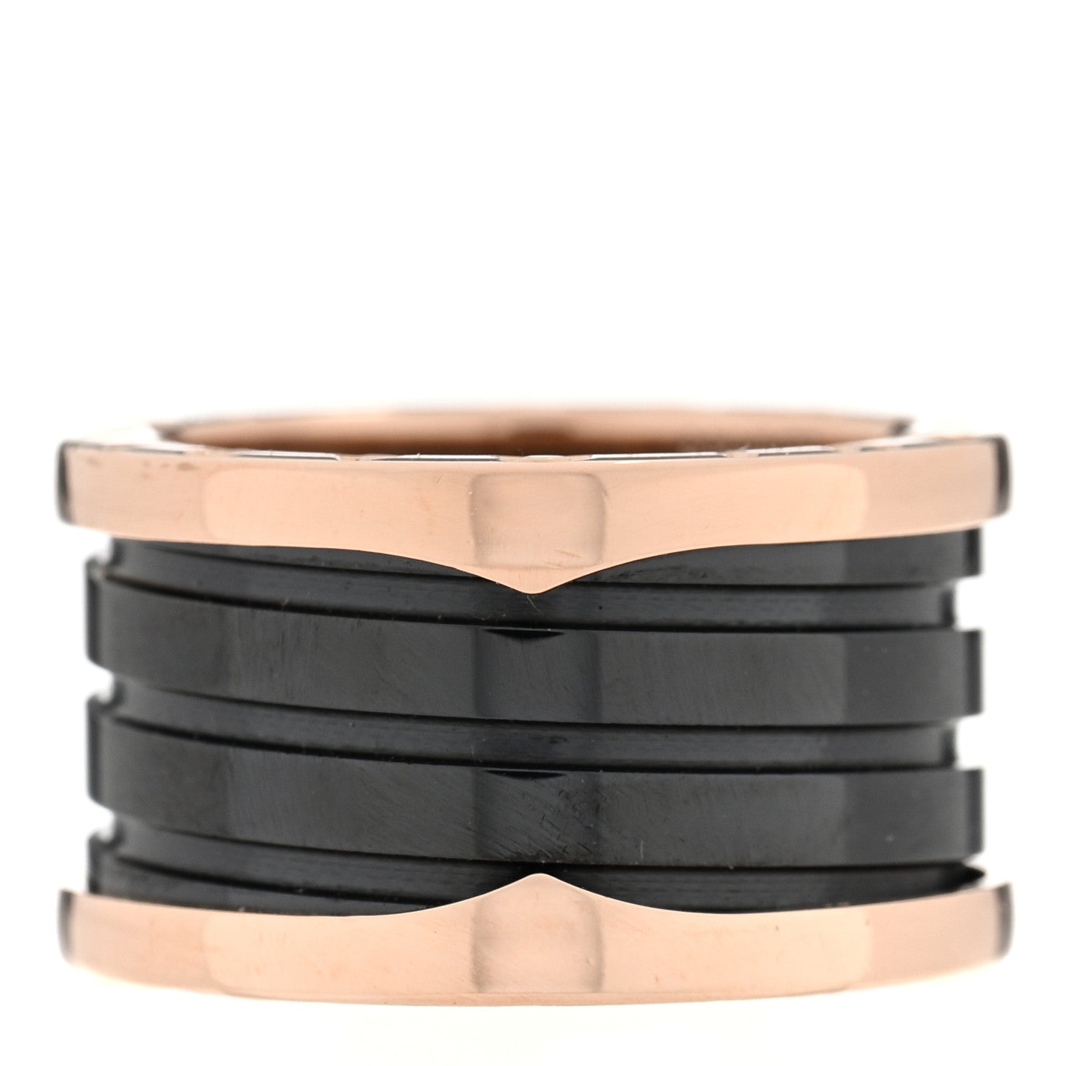 Bulgari 18K Rose Gold Black Ceramic B.Zero1 Four-Band Ring 52 6 3 of 5