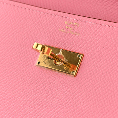 Hermes Epsom Kelly Longue Wallet Rose Confetti 7 of 10