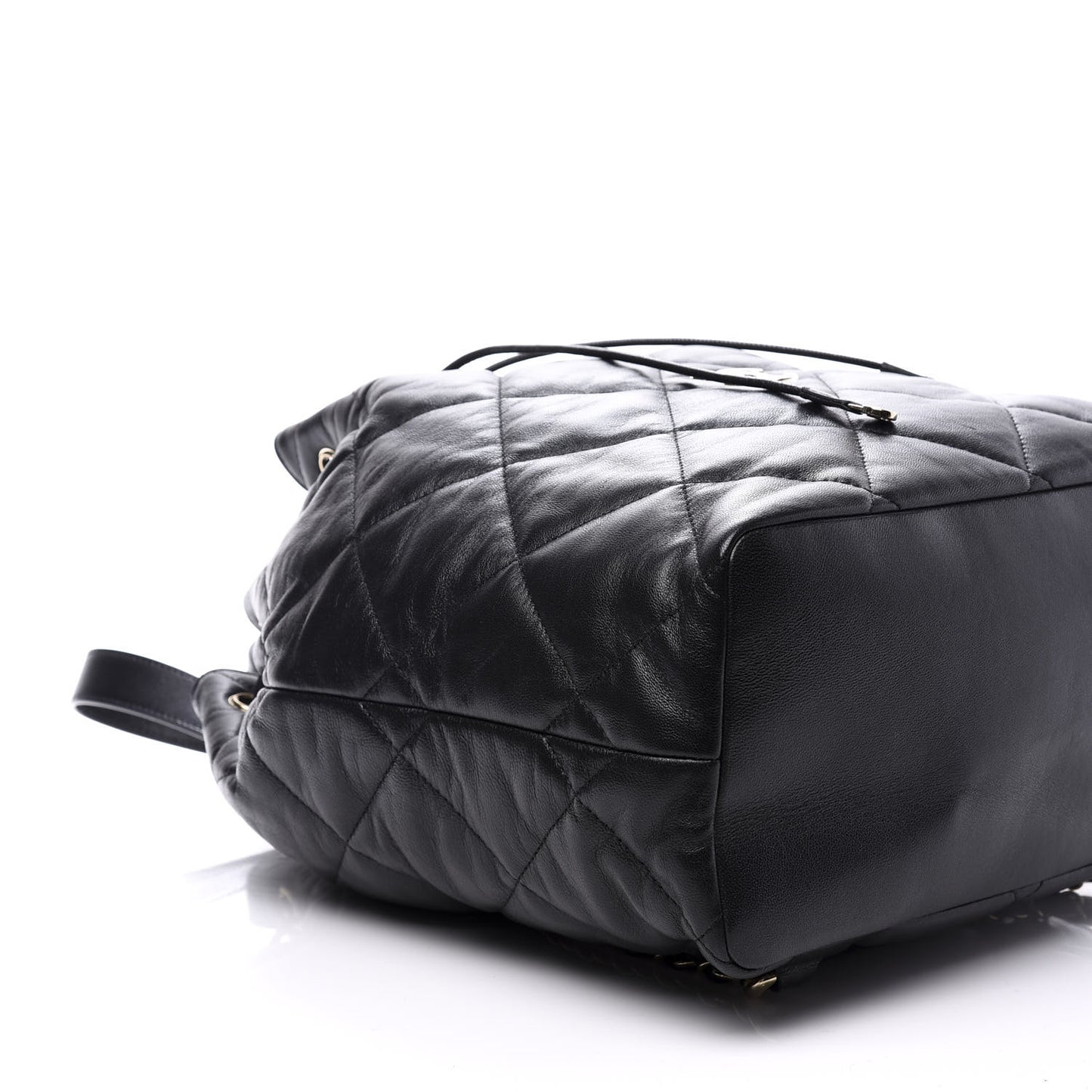 Lambskin Quilted Backpack Black
