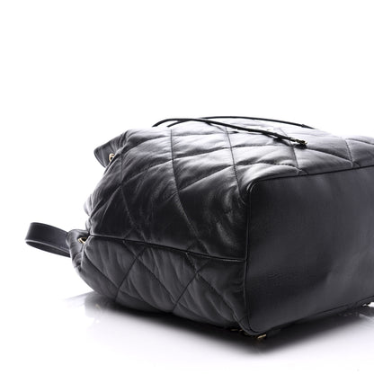 Chanel Lambskin Quilted Backpack Black 5 of 11