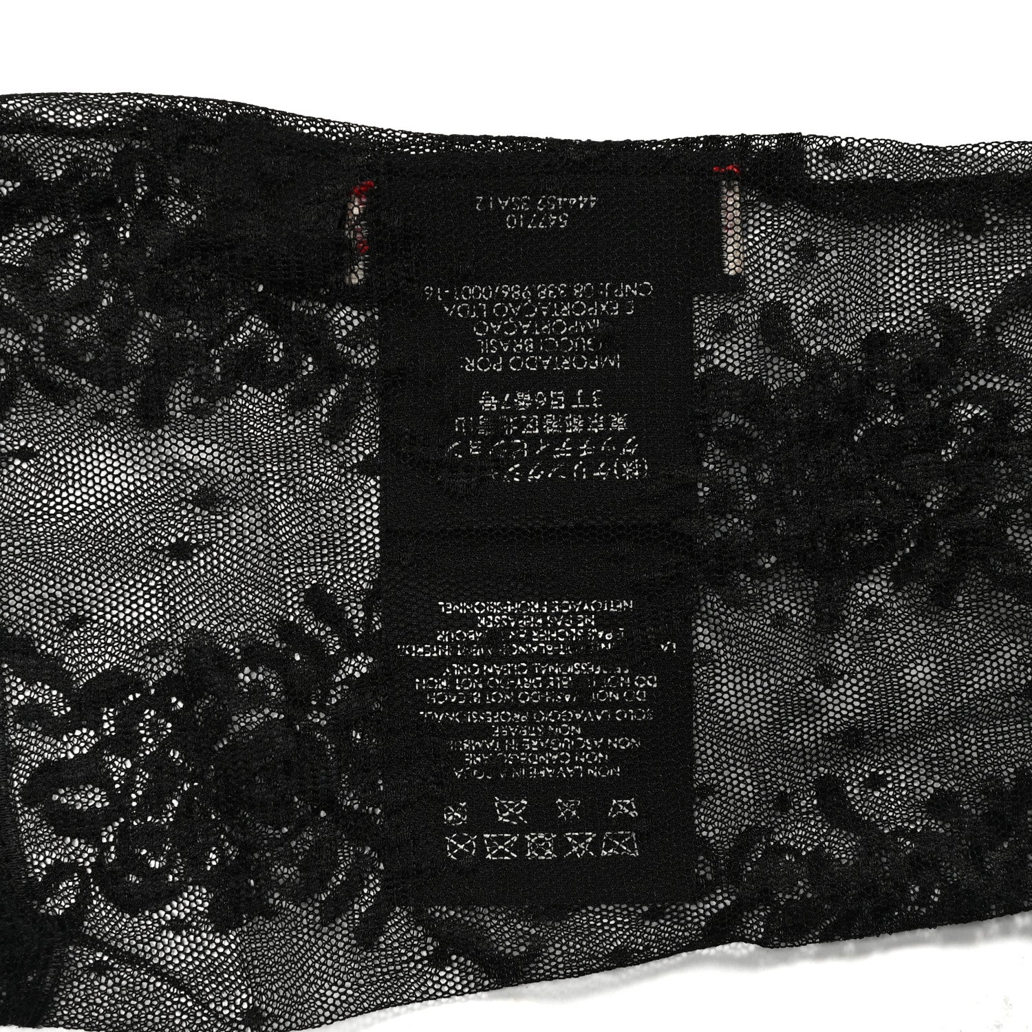 Gucci Lace Fingerless Gloves 7.5 Black 3 of 6