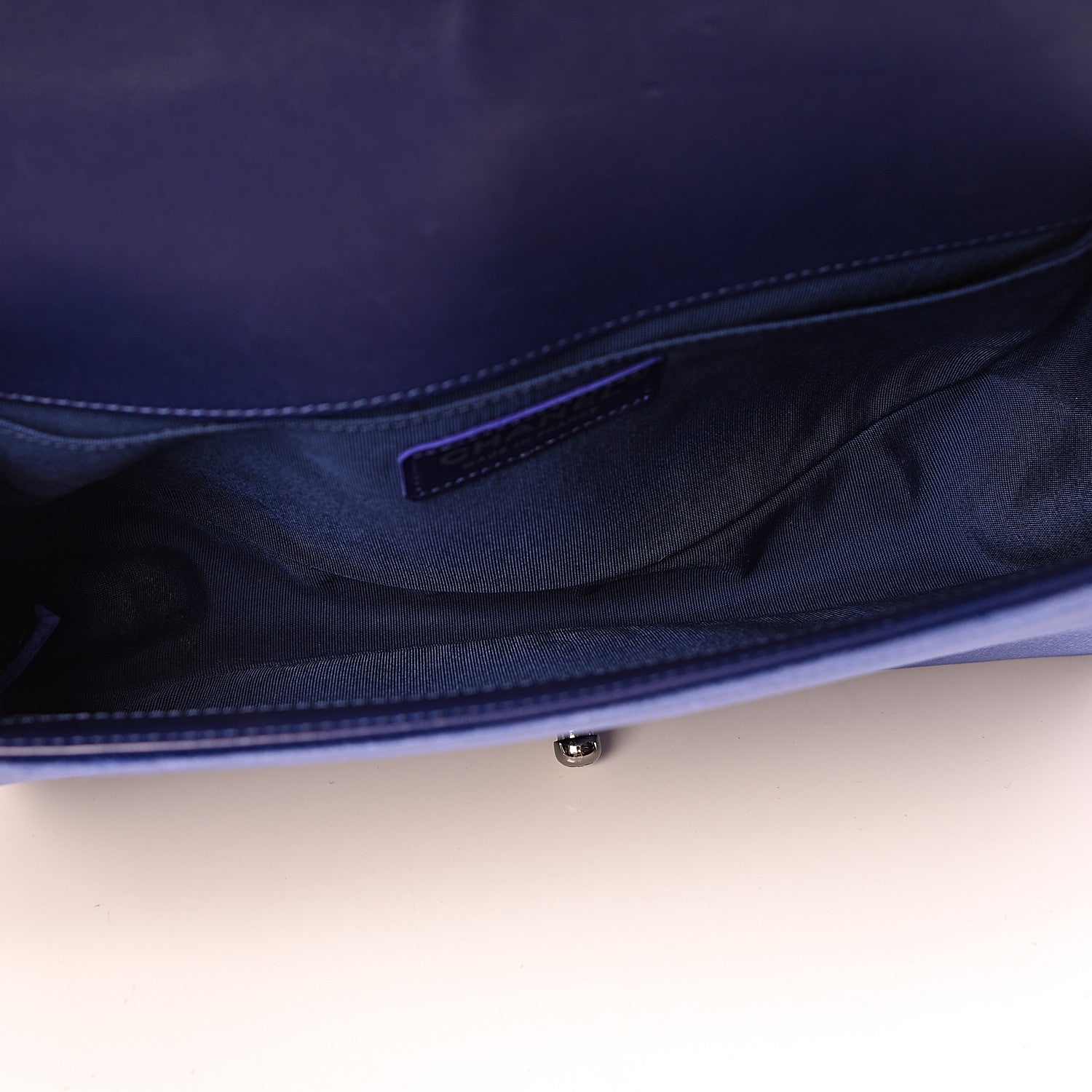 Chanel Velvet Quilted Medium Boy Flap Blue 5 of 11