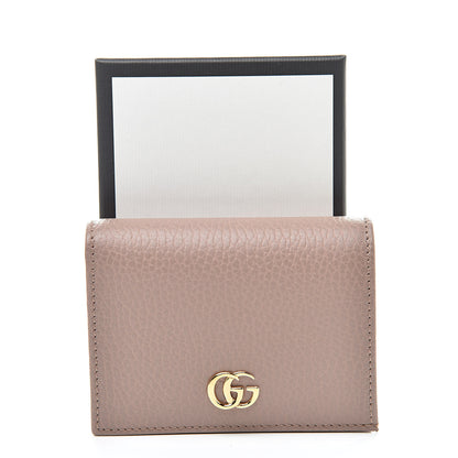 Gucci Pebbled Calfskin GG Marmont Card Case Porcelain Rose 8 of 8
