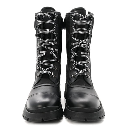 Prada Vitello Montana Neoprene Combat Boots 36 Black 3 of 10