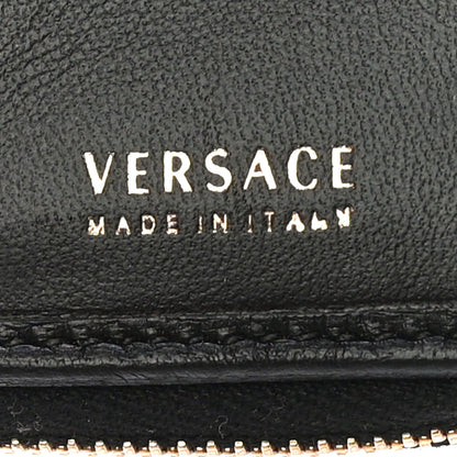 Versace Nappa Quilted Medusa Compact Zip Around Wallet Black 7 of 10