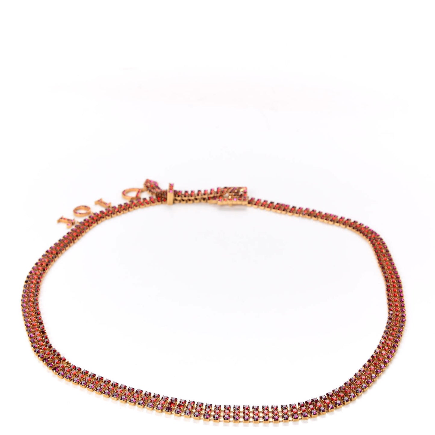 Crystal Charm Belt Multicolor