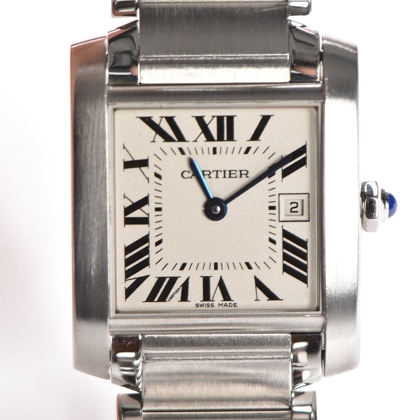 Stainless Steel 25mm Tank Francaise Quartz Watch