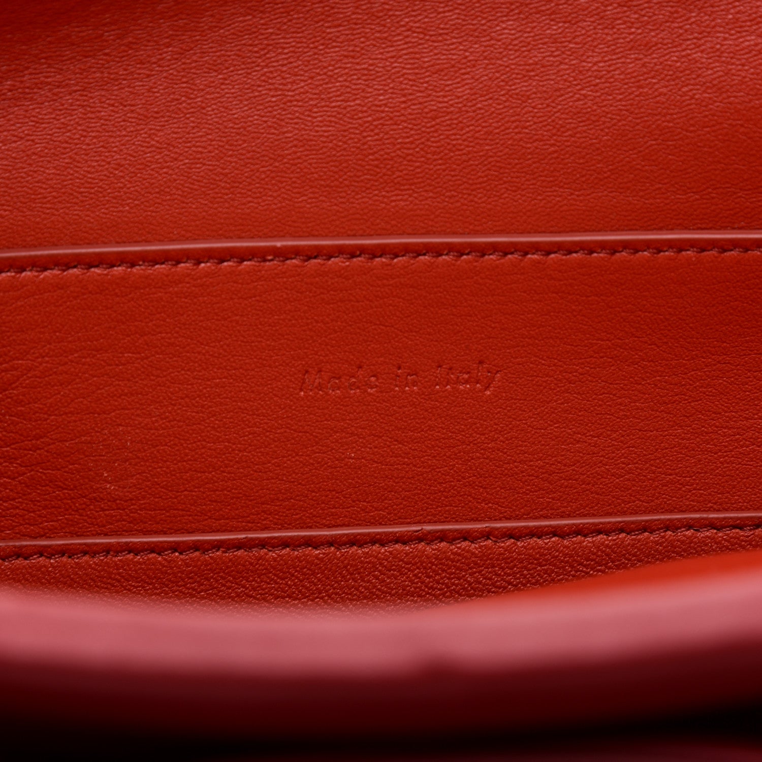 Celine Smooth Calfskin Clasp Bucket Bag Red 9 of 9