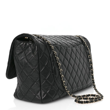 Chanel Calfskin Quilted Small XXL Travel Flap Bag Black 3 of 10