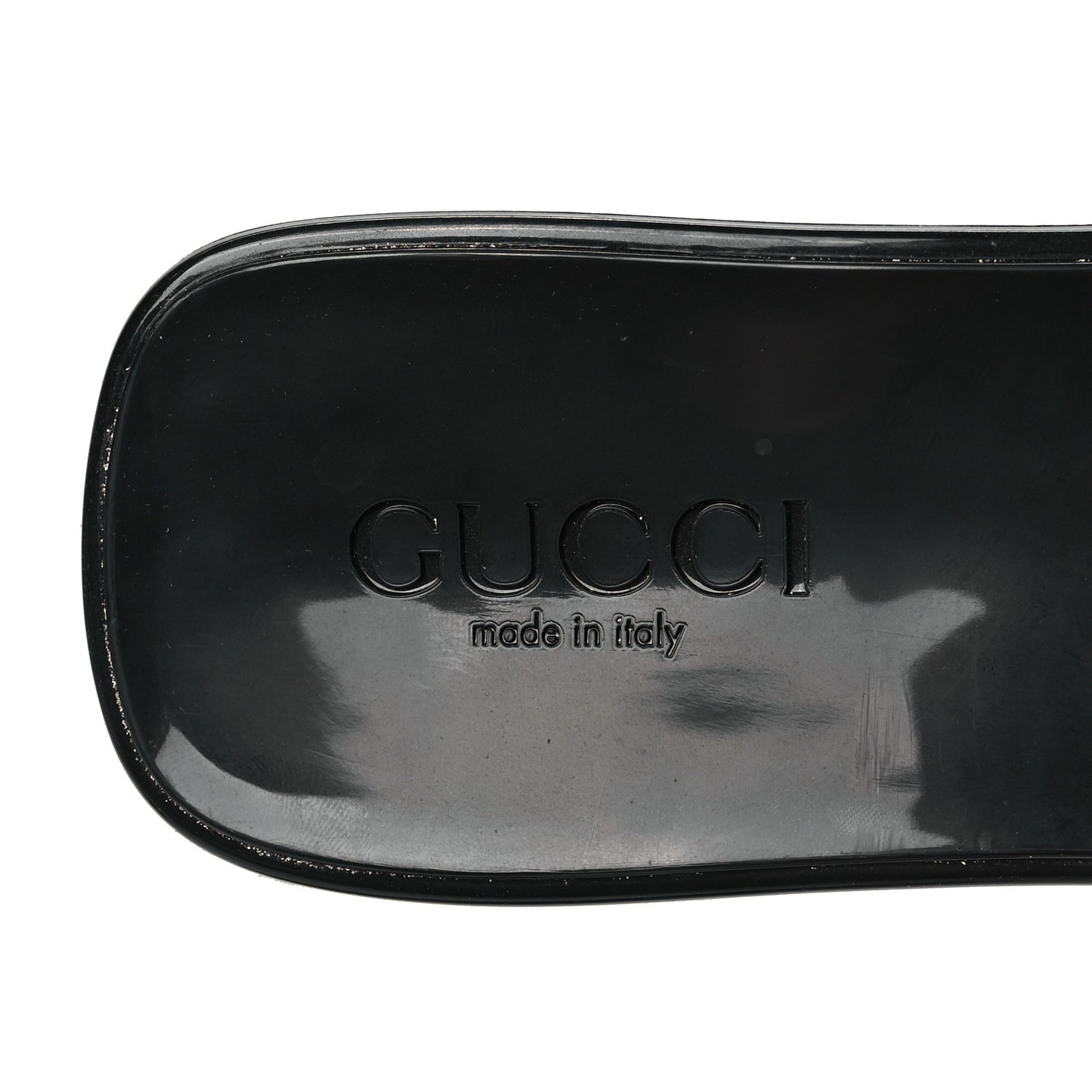Rubber Gucci Logo Womens Platform 20/60mm Slide Sandals 39 Black