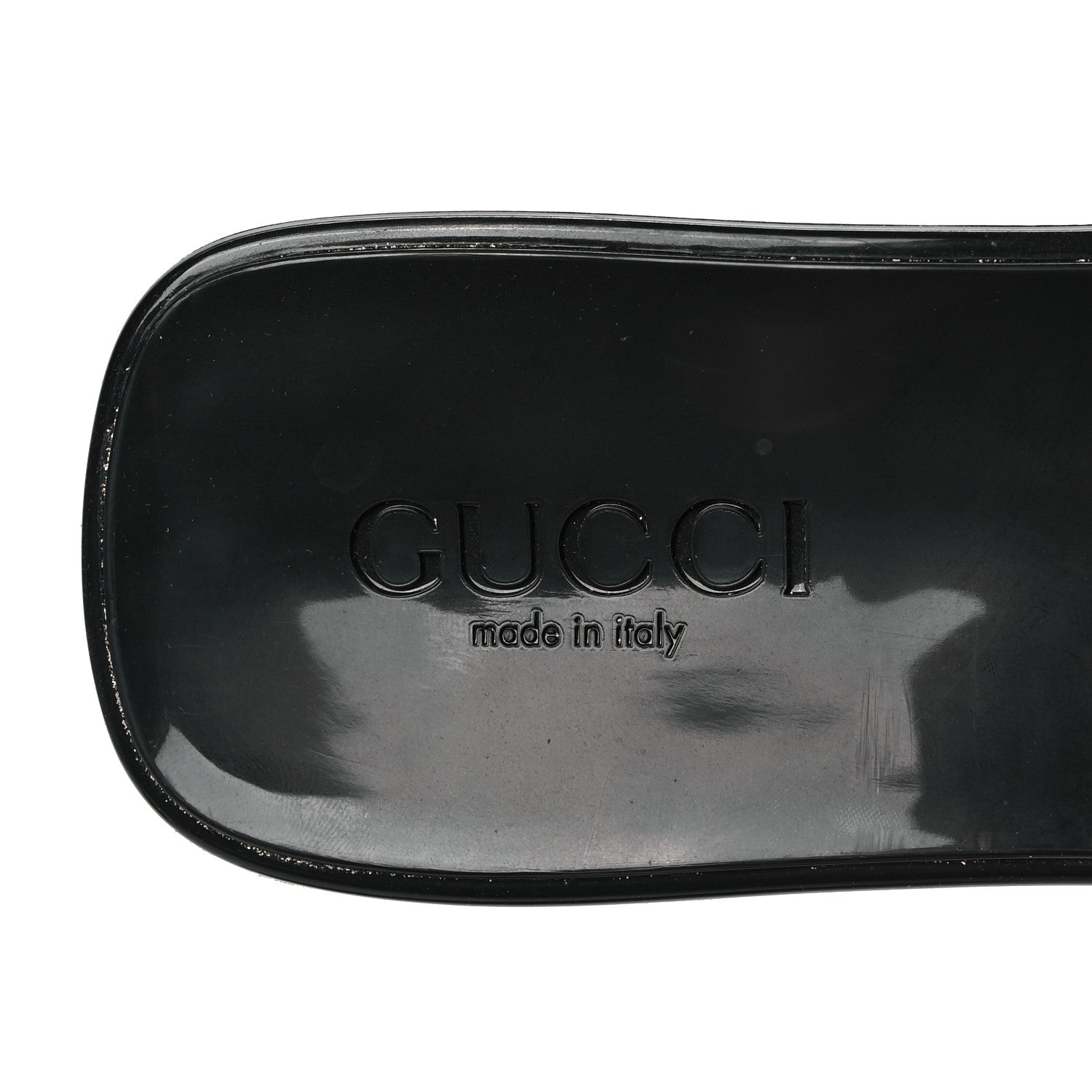 Gucci Rubber Gucci Logo Womens Platform 20/60mm Slide Sandals 39 Black 7 of 8