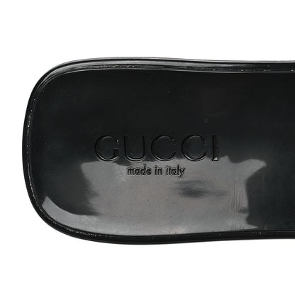 Gucci Rubber Gucci Logo Womens Platform 20/60mm Slide Sandals 39 Black 7 of 8