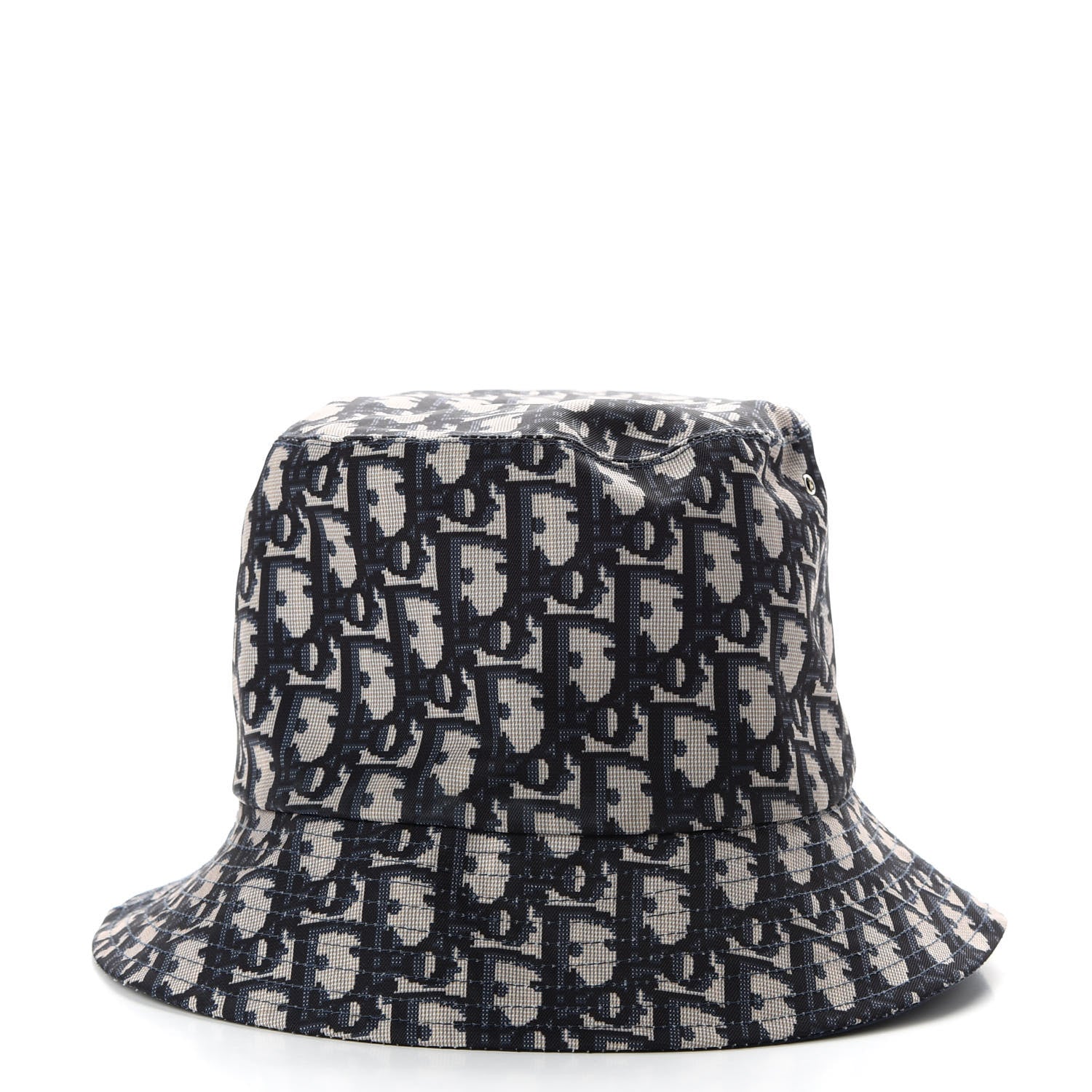 Christian Dior Oblique Reversible Teddy-D Brim Bucket Hat 57 Blue 4 of 9