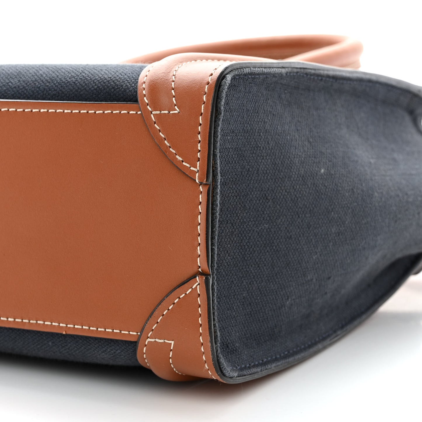 Canvas Smooth Calfskin Nano Luggage Marine Tan