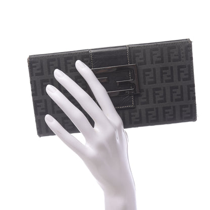 Fendi Zucchino Long Wallet Black 2 of 15