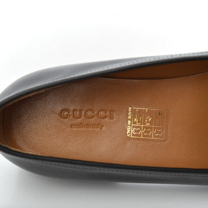 Gucci Calfskin Womens Jordaan Loafers 37.5 Black 6 of 14
