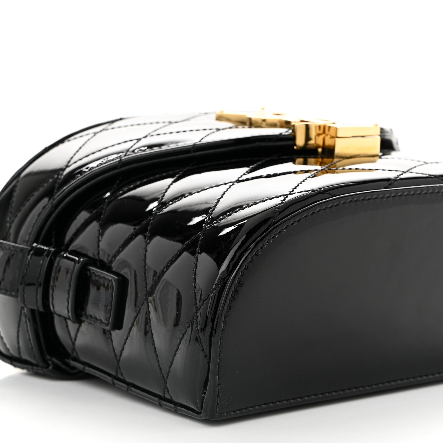 Saint Laurent Patent Matelasse Monogram June Box Bag Black 9 of 10