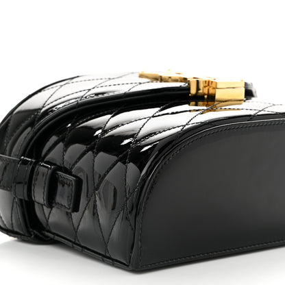 Saint Laurent Patent Matelasse Monogram June Box Bag Black 9 of 10