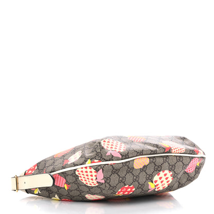 Gucci GG Supreme Monogram Les Pommes Small Ophidia Half Moon Hobo Beige Multicolor Mystic White 4 of 11