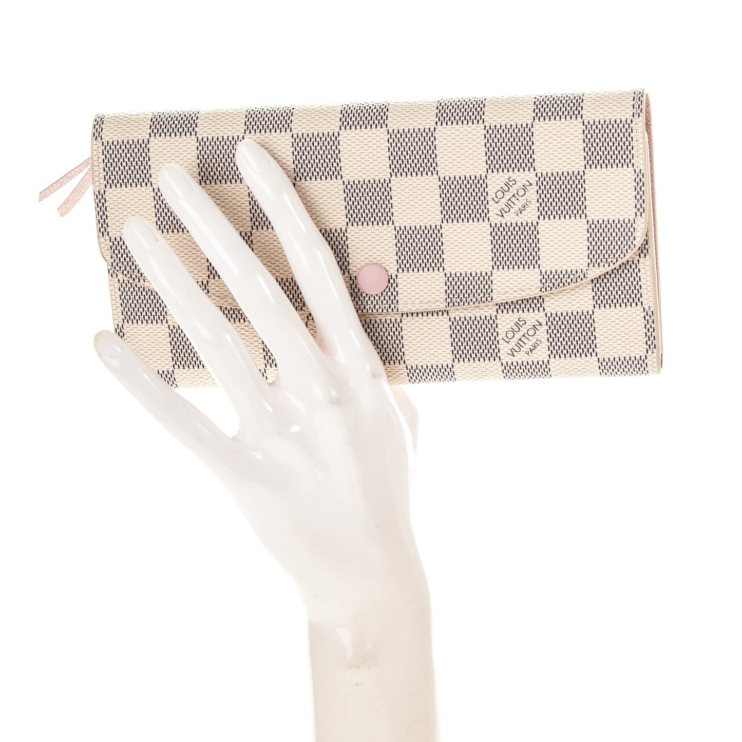 Damier Azur Emilie Wallet Rose Ballerine