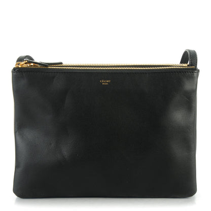 Celine Lambskin Large Trio Crossbody Bag Black 1 of 6