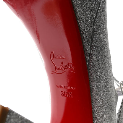 Christian Louboutin Glitter Calfskin Movida Jane 130 Platform Pump 38.5 Silver 7 of 12