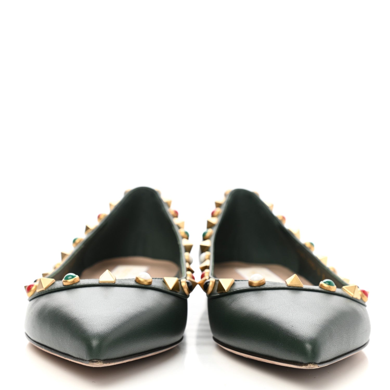 Valentino Garavani Nappa Rockstud Rolling Ballerina Flats 36 Black 2 of 10