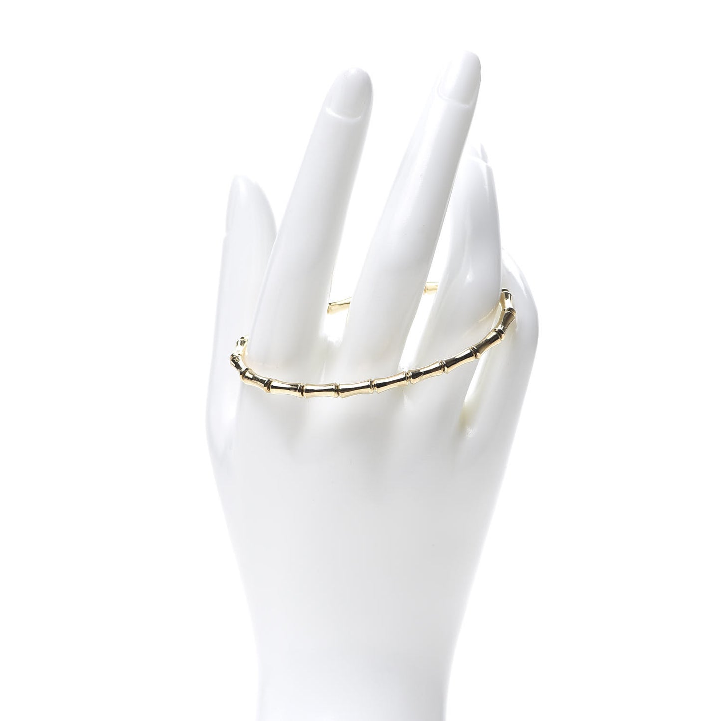 18K Yellow Gold Small Bamboo Spring Bracelet 17