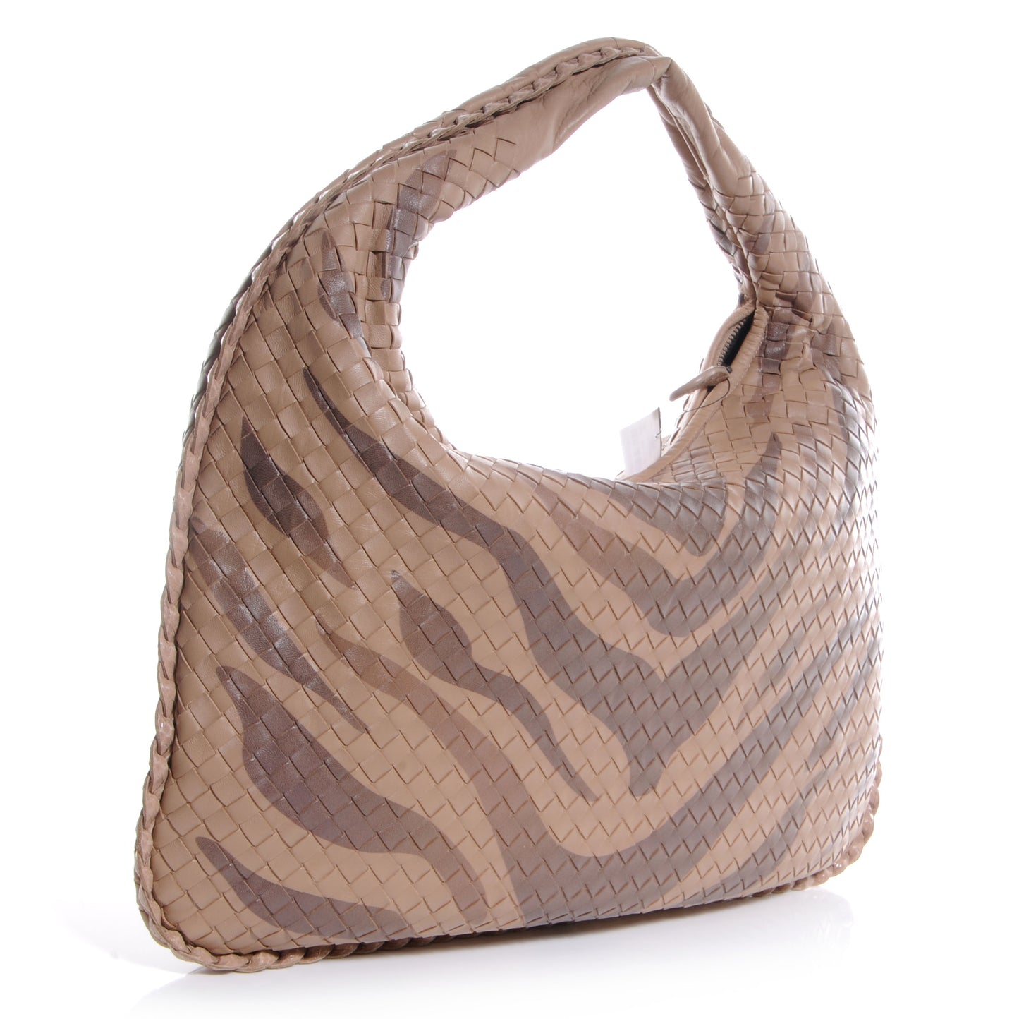 Nappa Snakeskin Intrecciato Large Veneta Tiger Print Hobo Maple