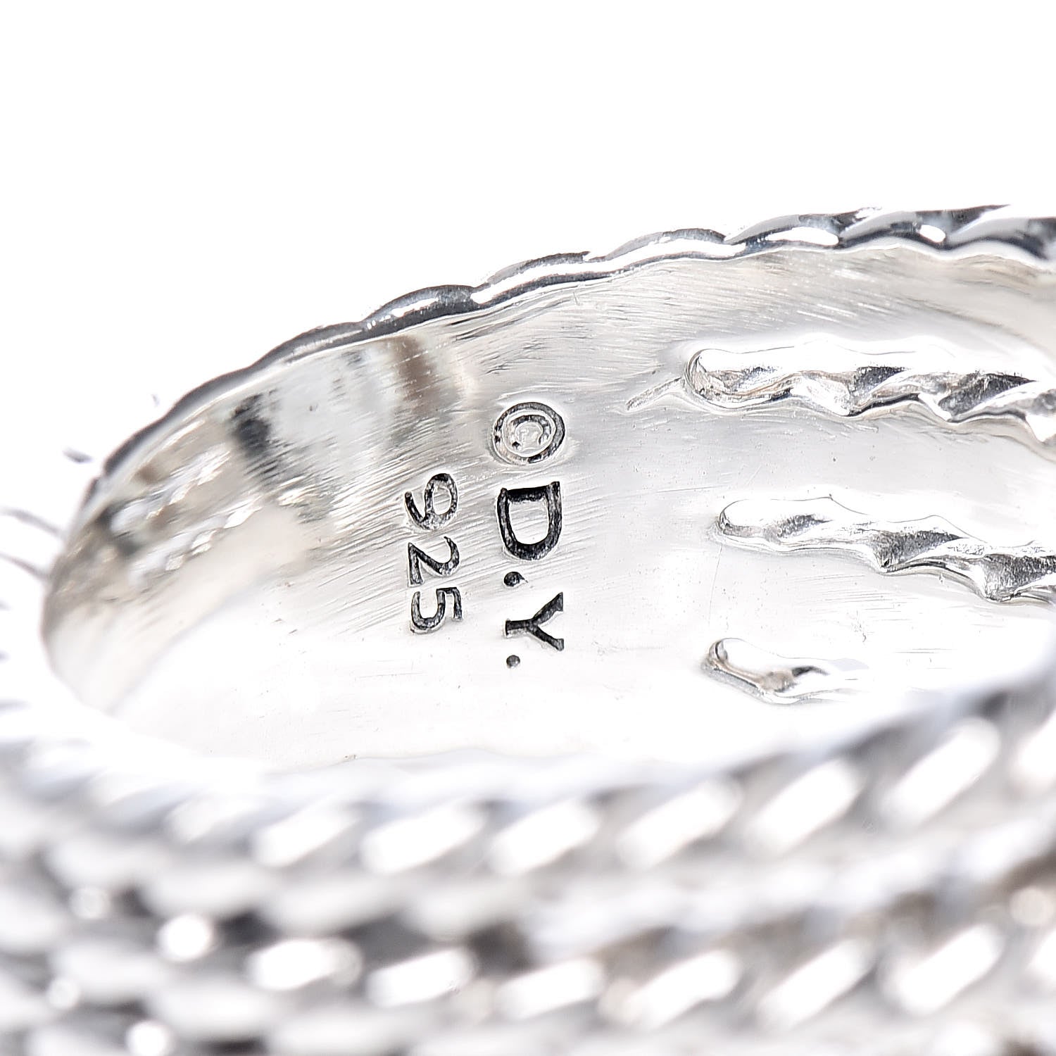 David Yurman Sterling Silver Diamond Prasiolite 16mm Wheaton Ring 52 6 5 of 5