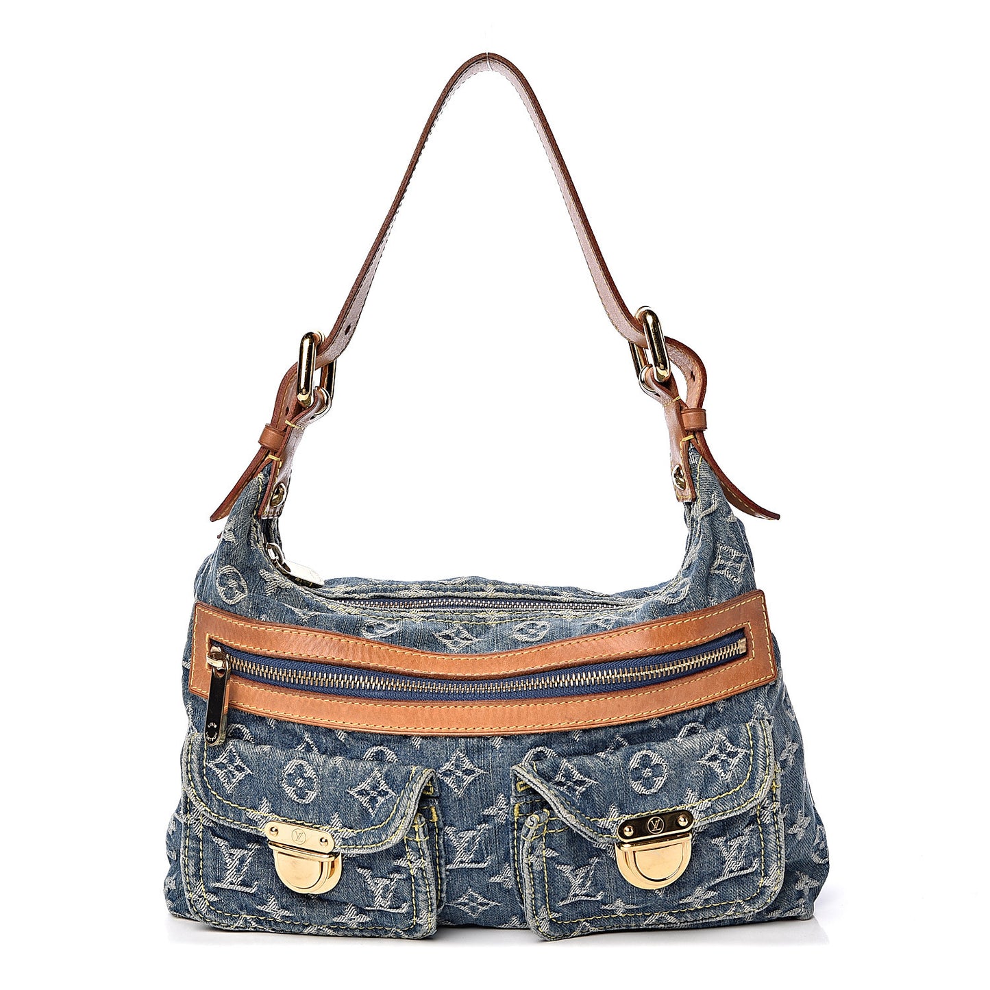 Monogram Denim Baggy PM Blue