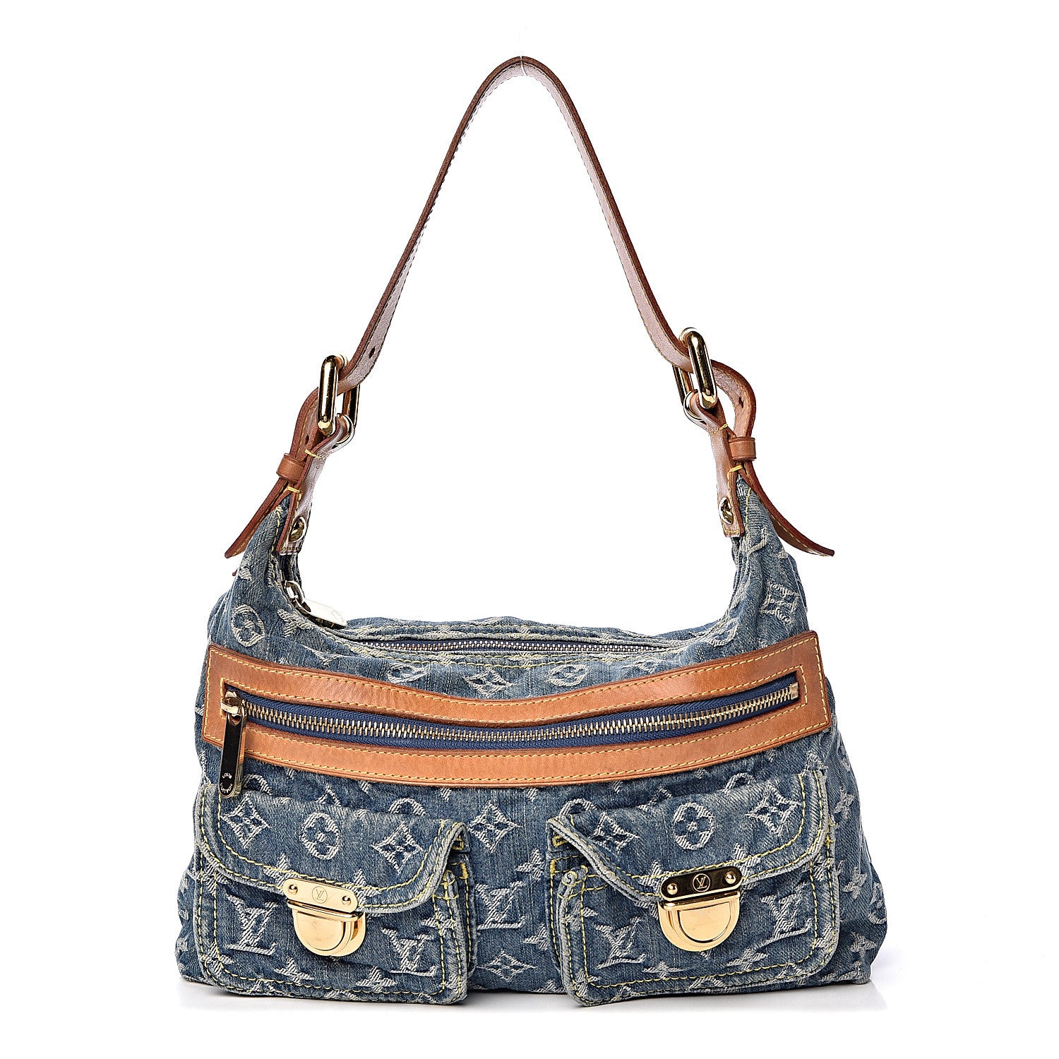 Louis Vuitton Monogram Denim Baggy PM Blue 1 of 12