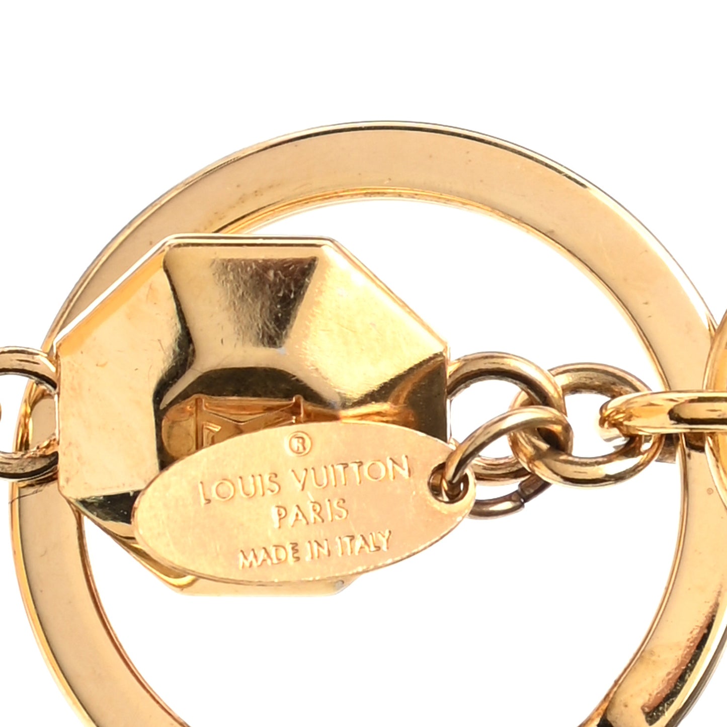 LV Facettes Bag Charm Key Holder Gold