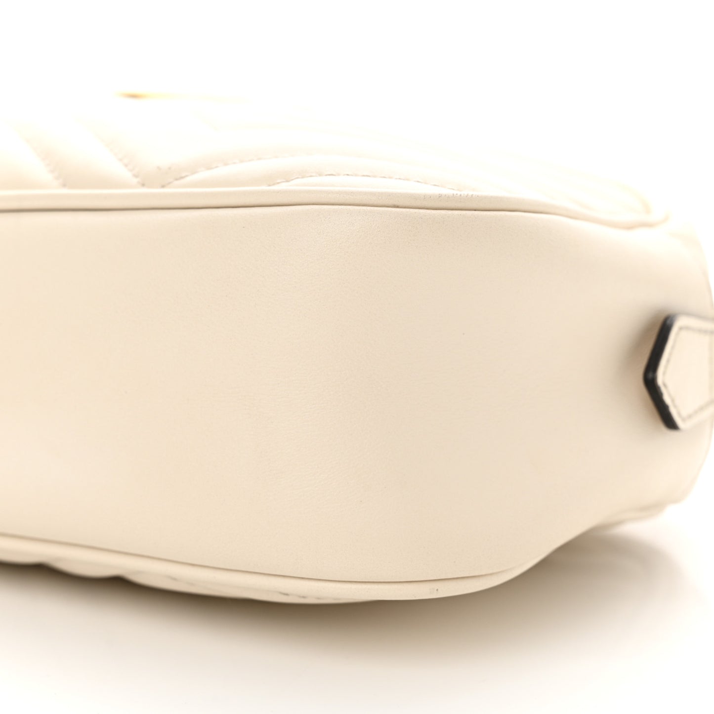 Calfskin Matelasse Small GG Marmont Chain Shoulder Bag White