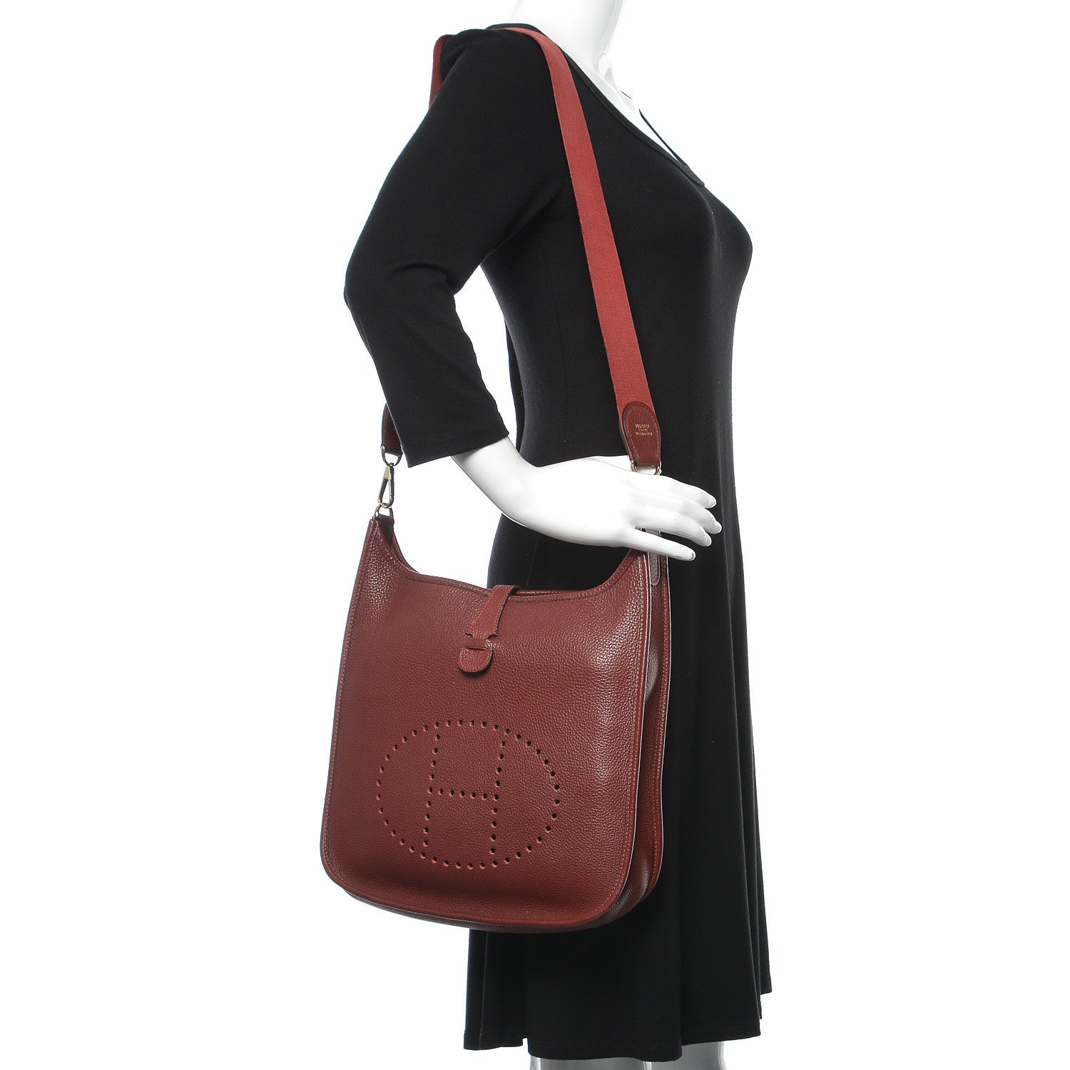 Hermes Togo Evelyne PM Rouge H 2 of 12