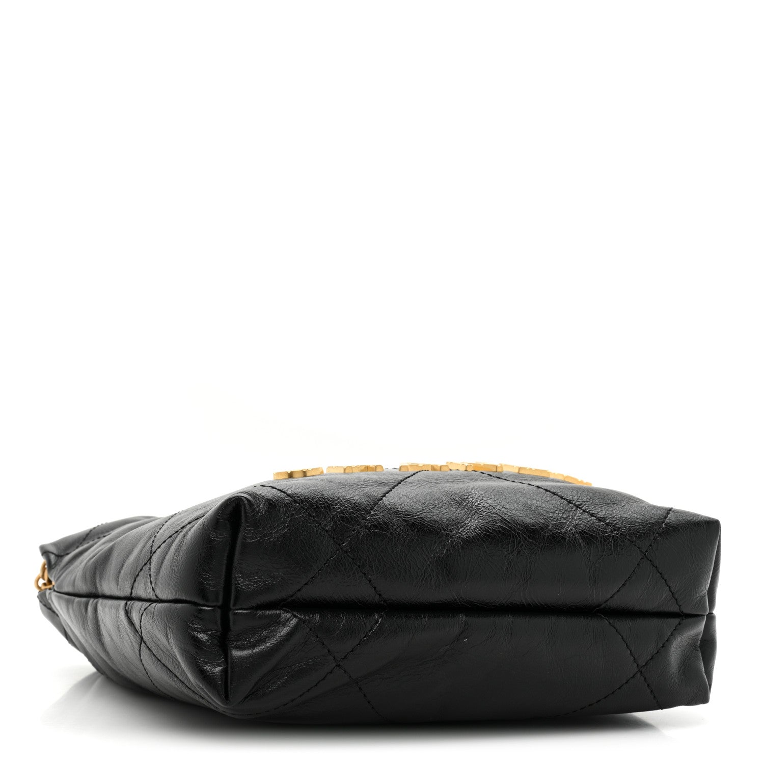 Chanel Shiny Crumpled Calfskin Quilted Pearl Mini Chanel 22 Black 4 of 10