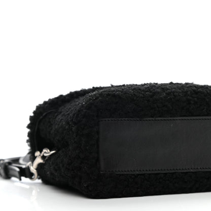 Saint Laurent Shearling Toy Loulou Shoulder Bag Black 7 of 8
