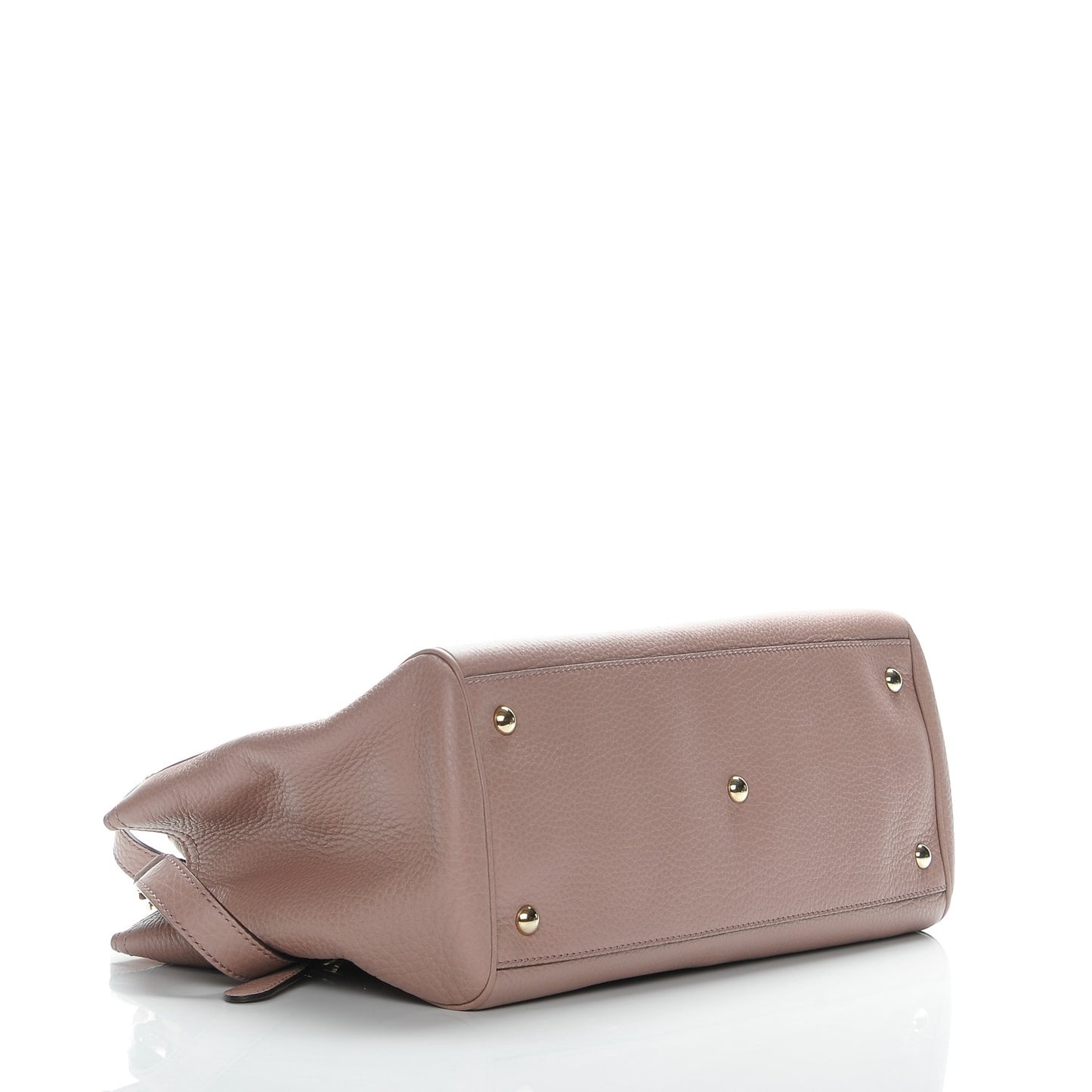 Pebbled Calfskin Medium Bamboo Shopper Tote Dark Cipria