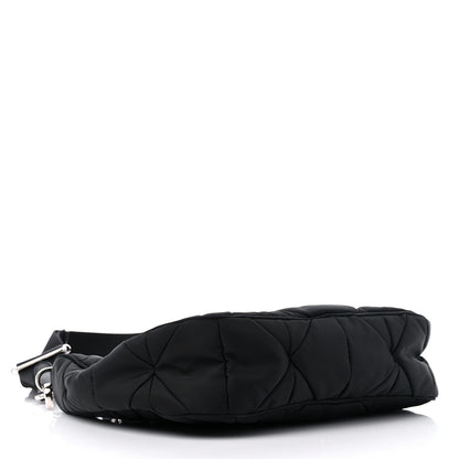 Prada Re-Nylon Triangle Padded Patchwork Shoulder Bag Black 4 of 8