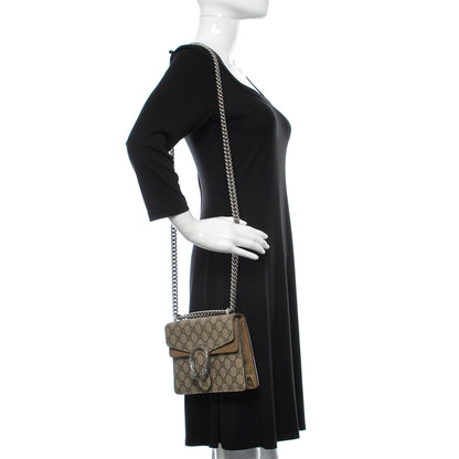 Gucci GG Supreme Monogram Mini Dionysus Shoulder Bag Taupe 2 of 9