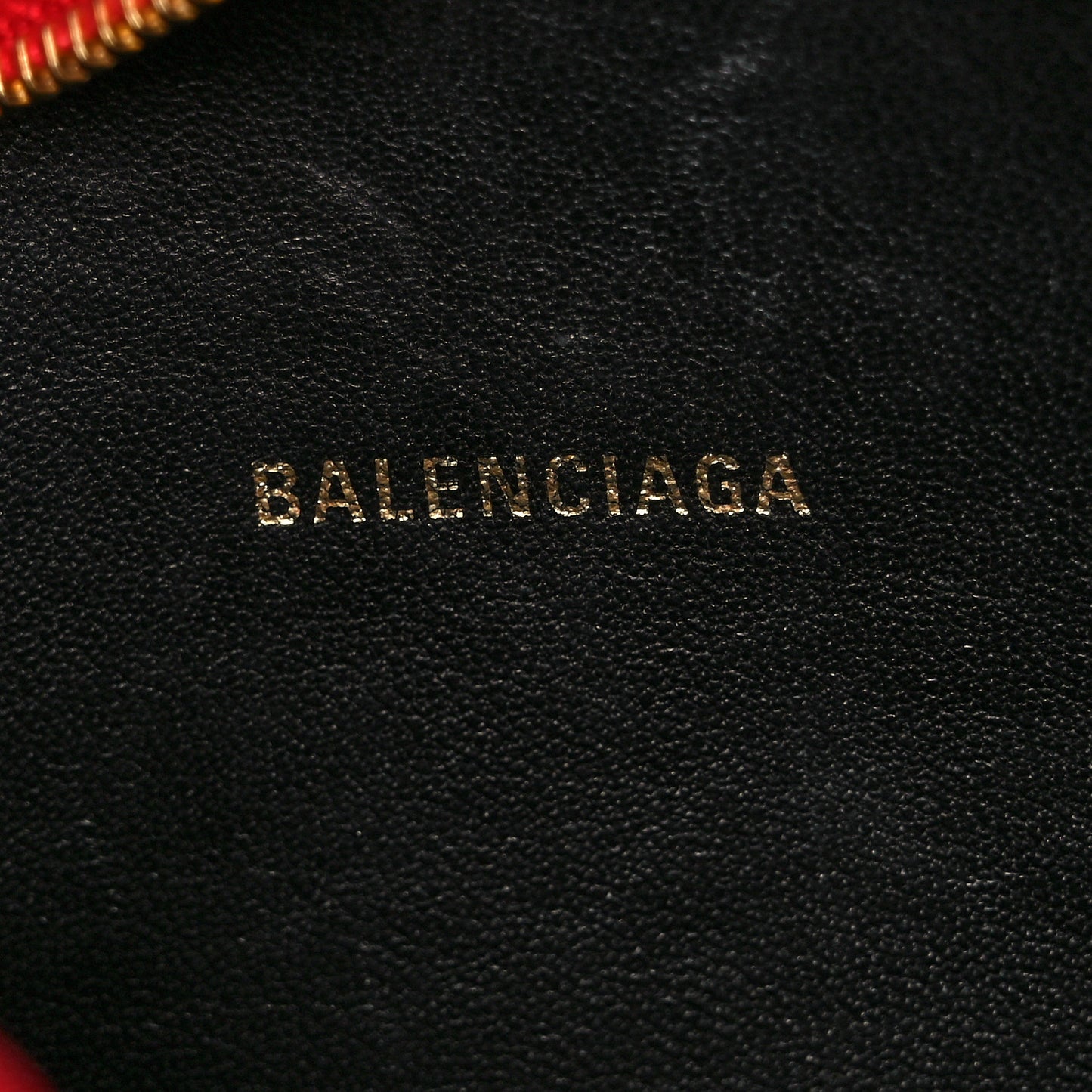 Signature Grained Calfskin Logo XS Ville Camera Bag Rouge Lantern Black