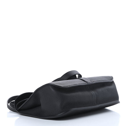 Hermes Taurillon Clemence Halzan 31 GM Black 6 of 15
