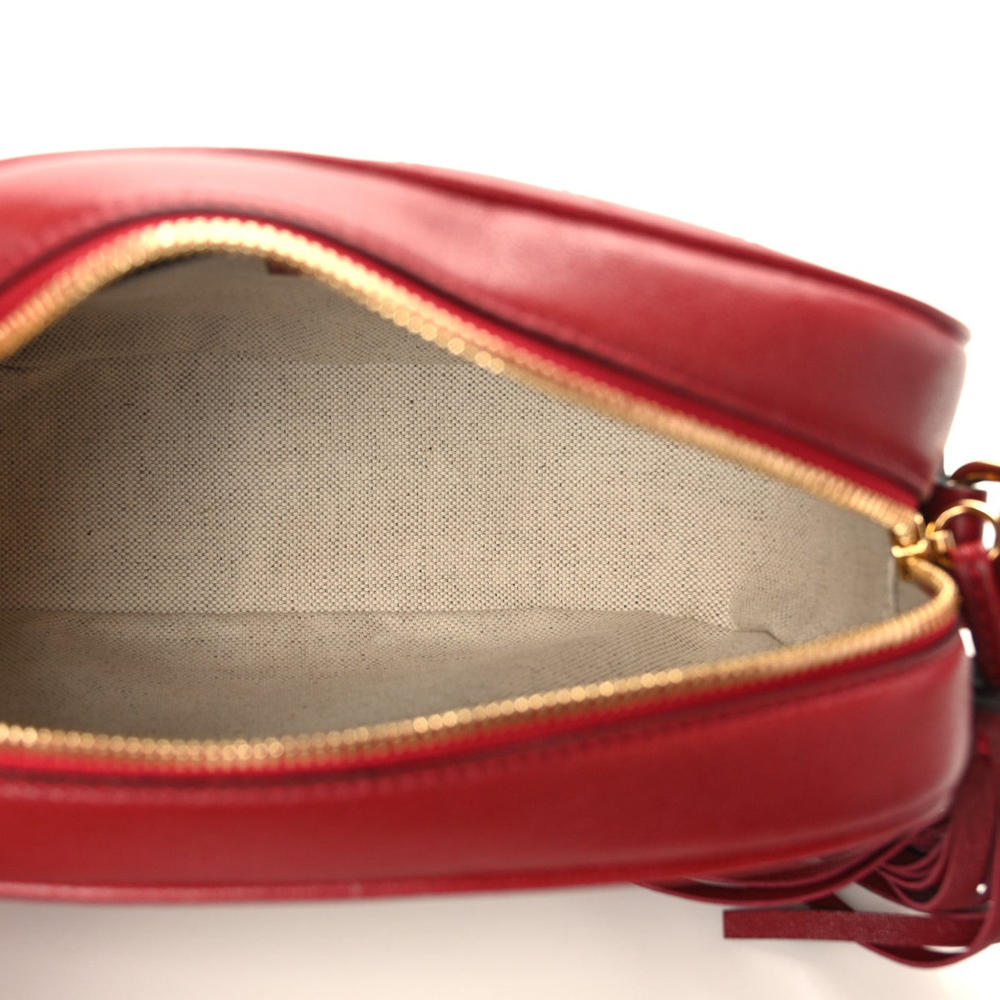 Sakai Be Green Calfskin Diagonal Stitched Small Blondie Shoulder Bag Rosso