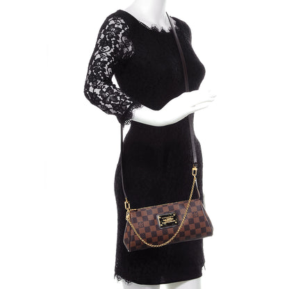 Louis Vuitton Damier Ebene Eva Clutch 2 of 7