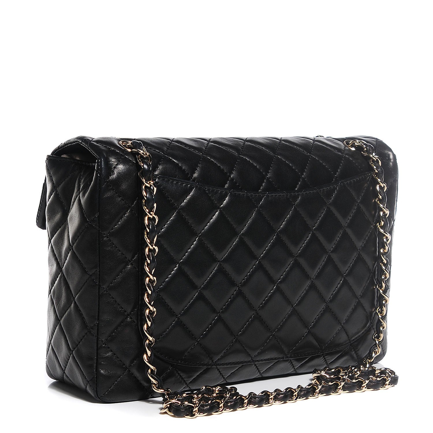 Chanel Washed Lambskin Quilted Maxi Single Flap Black 3 of 8