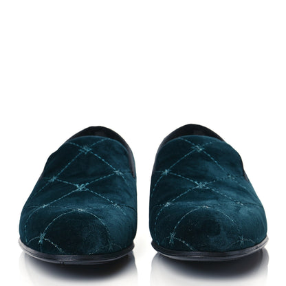 Louis Vuitton Velvet Logo Mens Auteuil Slipper 7 Vert 2 of 9