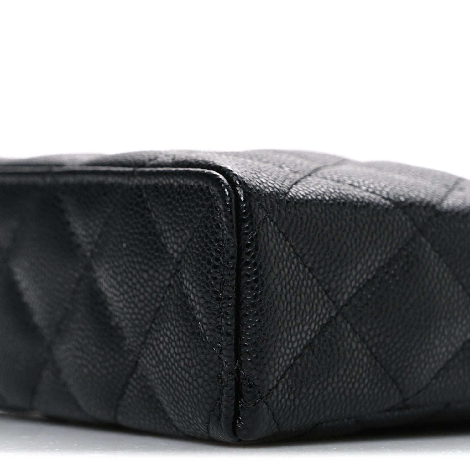 Chanel Caviar Quilted Top Handle Slim Vanity With Chain Black 10 of 11
